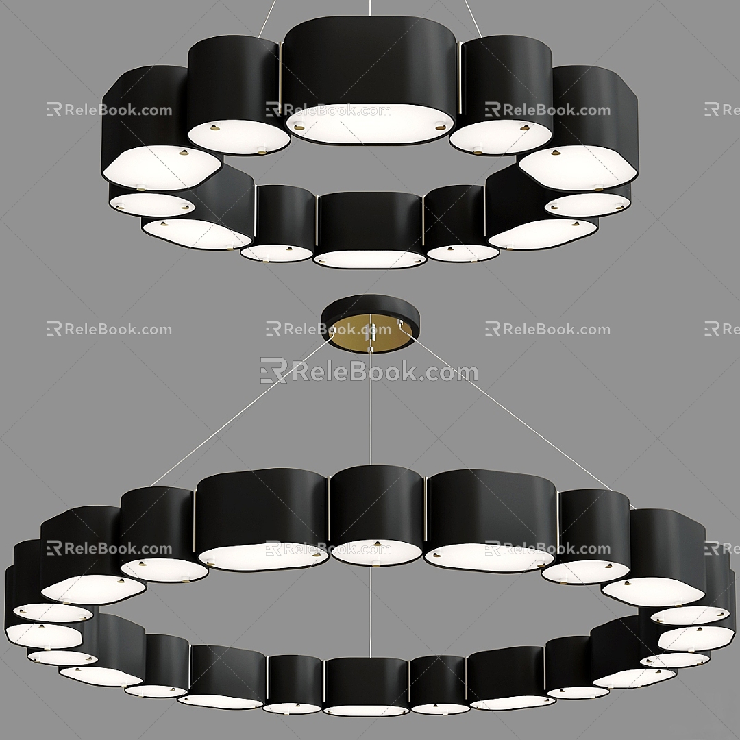 Modern ceiling chandelier 3d model