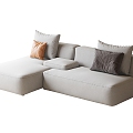 Modern Small Apartment Sofa 3d model