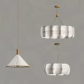Modern Gold Pendant Lights With White Shades For Home Interior Decor Design