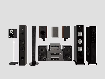 High Quality Home Audio Speakers Including Floor Bookshelf And Sound System Components 3d model