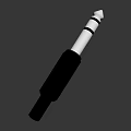 High Quality Audio Plug With Metal Tip And Black Body For Electronic Devices