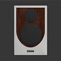 High Quality DMN Modern Wooden Speaker With White Frame Featuring Two Circular Speakers