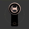 Sleek Black And Rose Gold Modern Hair Dryer With Stand Design
