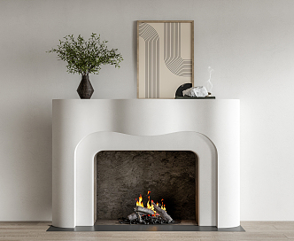 Modern Fireplace 3d model