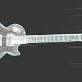 Colorful Musical Instruments and Art Supplies with Decorative Painted Guitar Design