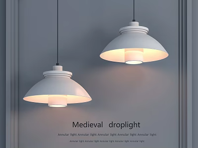 Medieval Interior Design With Classic White Chandelier And Warm Illumination Light 3d model