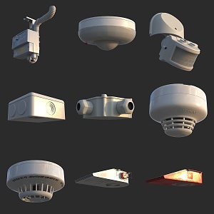 Fire-fighting supplies, fire-fighting alarm, fire-fighting equipment 3d model