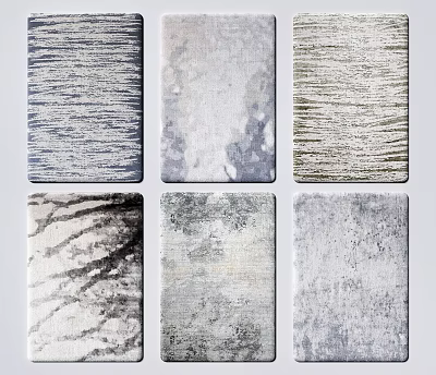 Modern Square Carpet Fabric Carpet Pattern Carpet 3d model