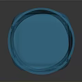 Blue Transparent Glass Cup With Curved Design For Daily Home Use