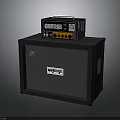 Orange High Performance Electronic Amplifier Head With Matching Speaker Cabinet System 3d model