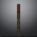 Brown Multi Layered Vintage Train Carriages Stacked Vertically On Gray Background