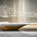 Modern reception desk 3d model