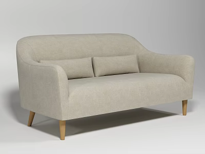Nordic Multiplayer Sofa Sofa Combination 3d model
