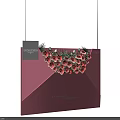 Decorative Pink Envelope Adorned With Red White Roses And Green Leaves