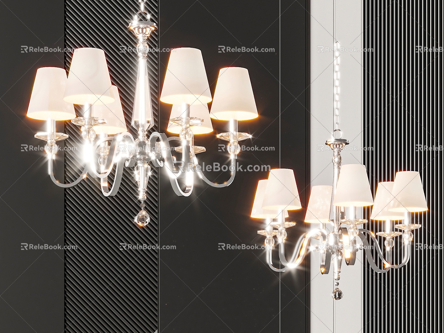 Modern chandelier 3d model