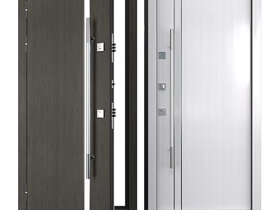 Modern Swing Door Designs With Wooden And Metal Finishes Sleek Handles 3d model