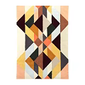 Colorful Square Rug With Geometric Abstract Patterns And Vibrant Multicolor Design 3d model