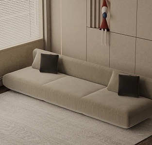 Three-seat sofa 3d model