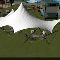 Industrial Equipment White Tensile Membrane Canopy With Supporting Frame For Outdoor Use