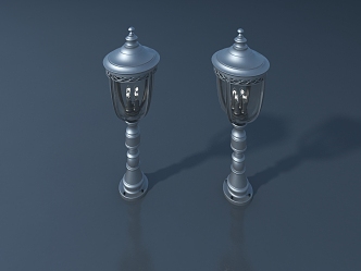 Modern lawn lamp 3d model