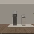 Modern Standing Black And Silver Household Appliances In Room With Window Green View And Rug