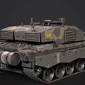Main Battle Tank Military Weapon System With Camouflage Turret Gun Barrel And Tracked Design