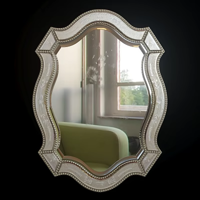 Modern mirror uttermost felicie oval 3d model