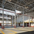 Steel structure industrial workshop warehouse workshop industrial workshop chemical factory workshop production archery bus logistics workshop warehouse warehouse factory 3d model