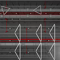 Ceiling Structural Design With Framework Pipes And Lighting Installation Grid