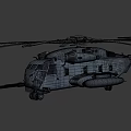 US Marines Military Helicopter Featuring Detailed Rotor Blades And Gray Fuselage Design