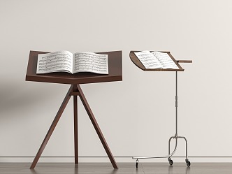 Modern floor music stand 3d model