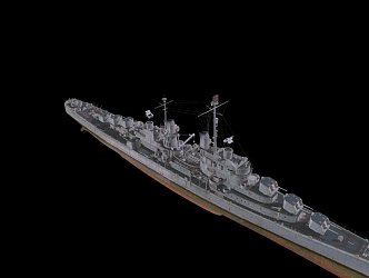 modern warship battleship destroyer 3d model