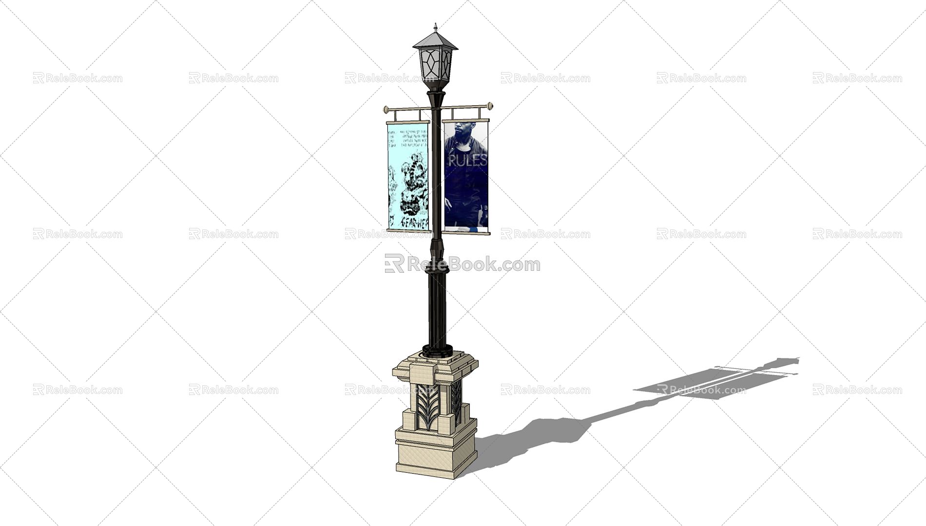 Jane European street lamp landscape lamp column garden lamp floor lamp lawn lamp high pole lamp outdoor lamp road flag hanging basin lamp model