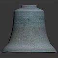 Vintage Bronze Bell With Intricate Carved Patterns On Decorative Surface