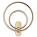 Modern Wall Lamp With Double Gold And White Circular Rings Design 3d model