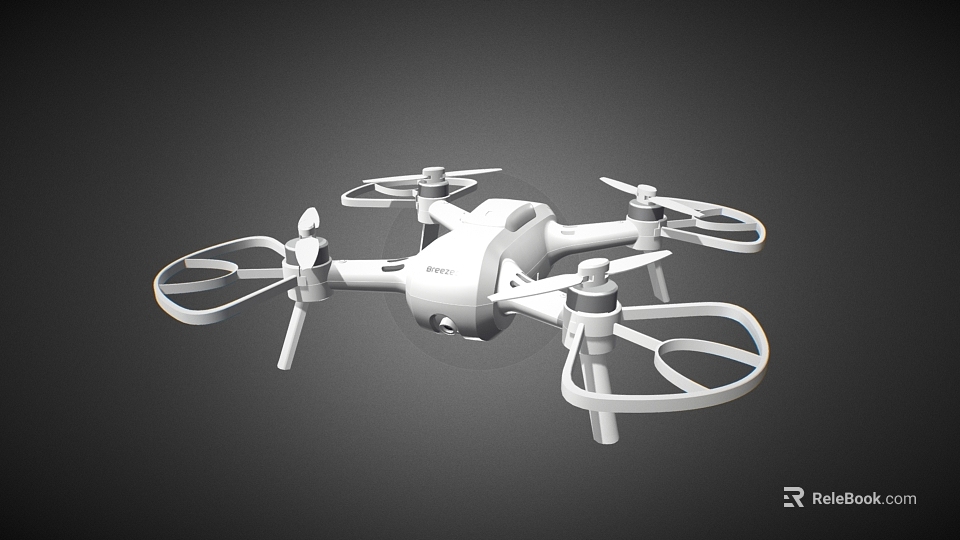 Recreational Drone For Kids With Four Propellers Protective Rings And Camera 3d model 