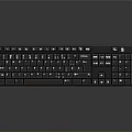 Black Full Size Computer Keyboard With Numeric Keypad And Standard Key Layout Design 3d model