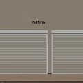 Poliform White Sliding Shutter Doors In Beige Wall Wooden Floor Interior