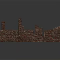 Red Brick Wall Scene Components With Various Shapes And Textured Surfaces