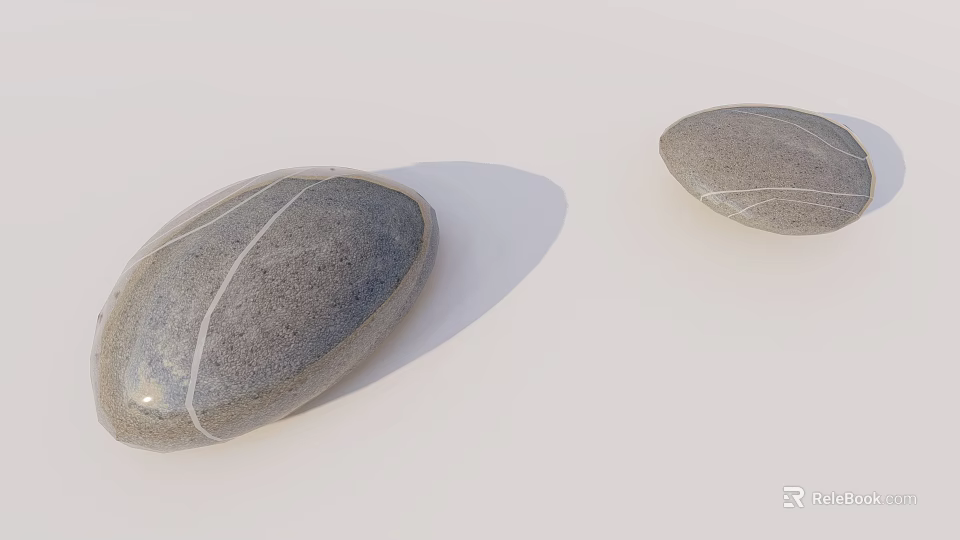 Natural Stone And Wood Elements With Smooth Textures For Interior Design 3d model