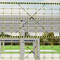 Green Construction Scaffolding Safety Net Structure With 26.5 Meters Length