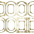Jane European Flower Lattice Carved Hollow-out Flower Window Carved Corner Carved Gypsum Line Carved Window Pattern Carved 3d model