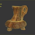 Wooden Sculpture Carving With Natural Texture Unique Shape And Base Stand Support