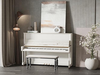 Modern Piano 3d model