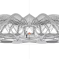 Modern Pergola Design Featuring Curved Steel Arch Structure And Spacious Walkway