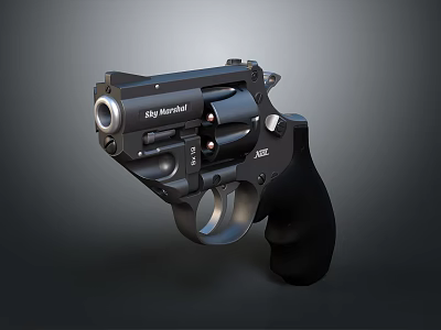 Taurus Modern Revolver With Black Tactical Design And Ergonomic Grip Features 3d model