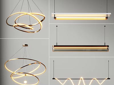 Modern Pendant Lights With Various Hanging Designs And Warm Illumination For Home 3d model