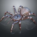 Glossy Shiny Metal Spider Sculpture Featuring Detailed Legs And Unique Design