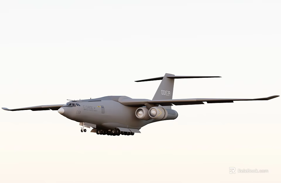 Military Fighter Jet With Gray Airframe Twin Engines Extended Landing Gear Flying In Light Sky 3d model 