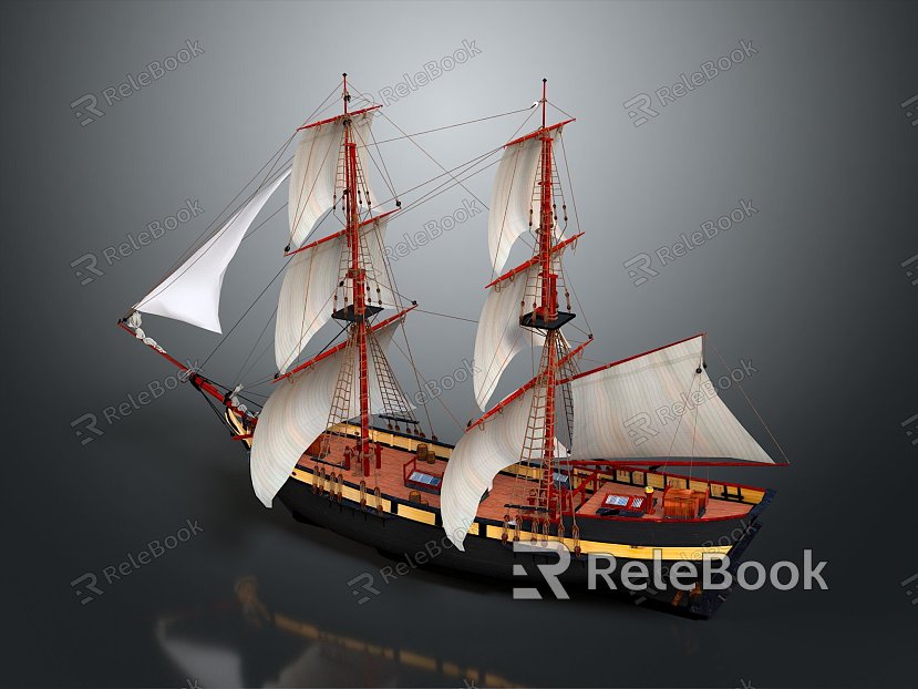 Retro sailing ship ancient ship ancient warship large ancient ship ancient warship model